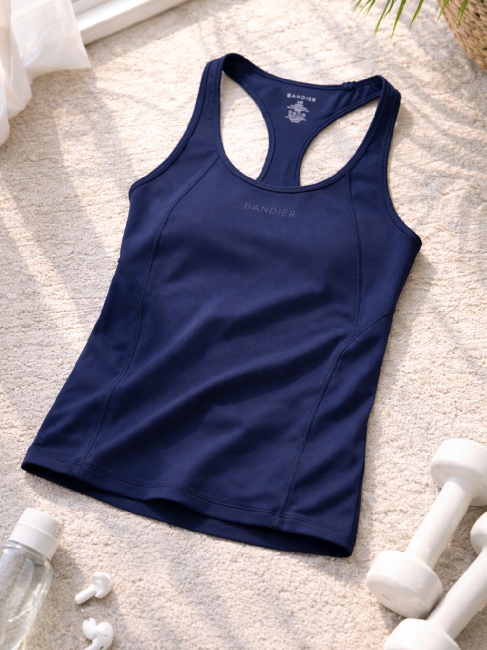 Bandier Shelf Bra Tank Racerback Built In Bra Athletic Top Large